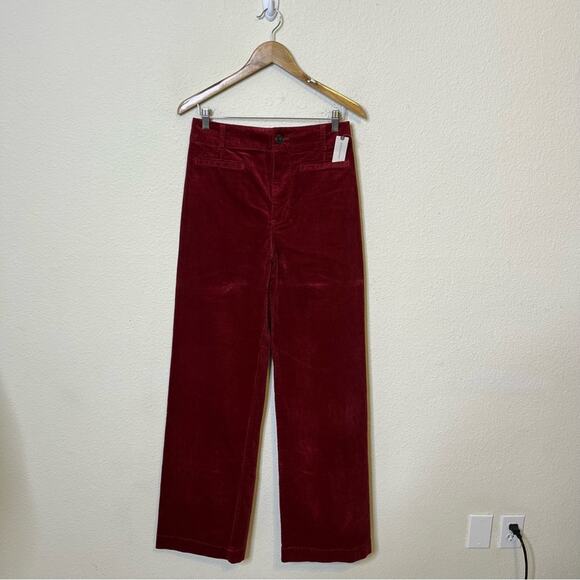 Elegant Red Velvet Women's Pants - Picture 9 of 14